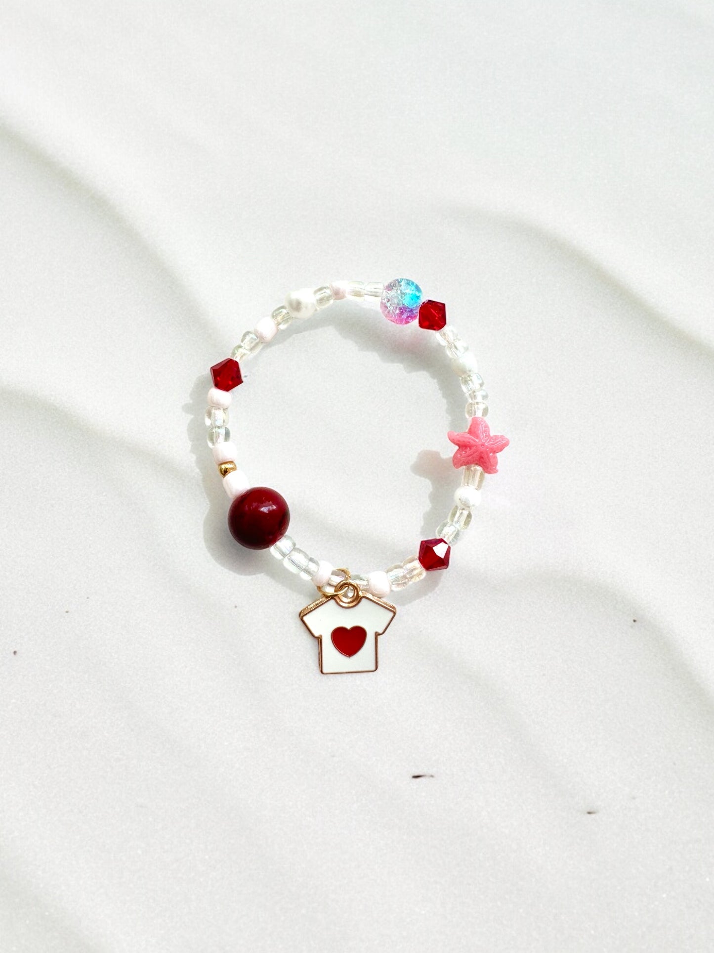 Heart T-Shirt Summer Starfish Inspired Bracelet