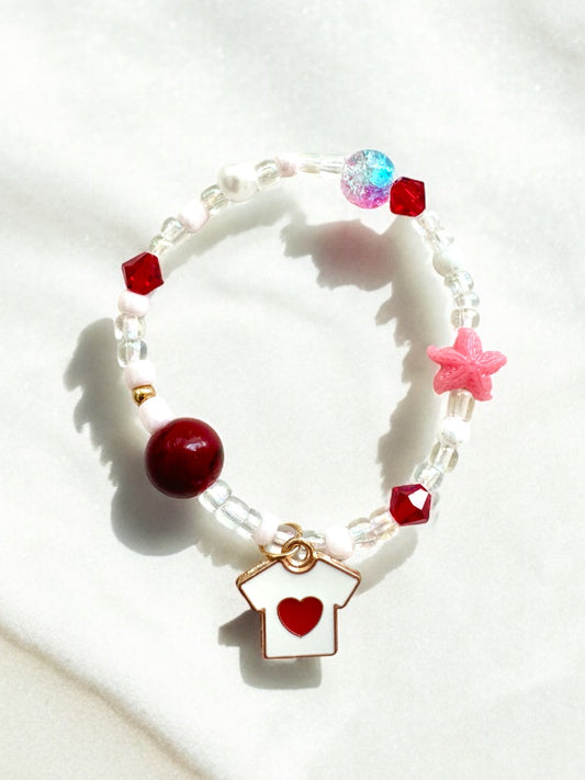 Heart T-Shirt Summer Starfish Inspired Bracelet