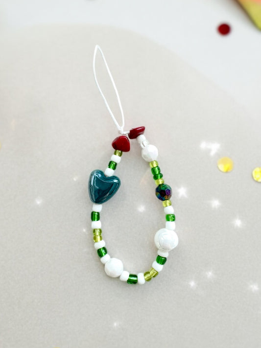 Red Stone Juneteenth-Inspired Unity Green Phone Charm