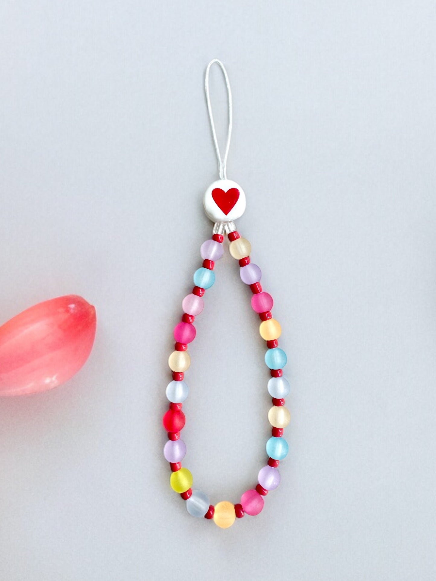 Y2K Heart Bubble Gum Inspired Phone Charm - Multicolor