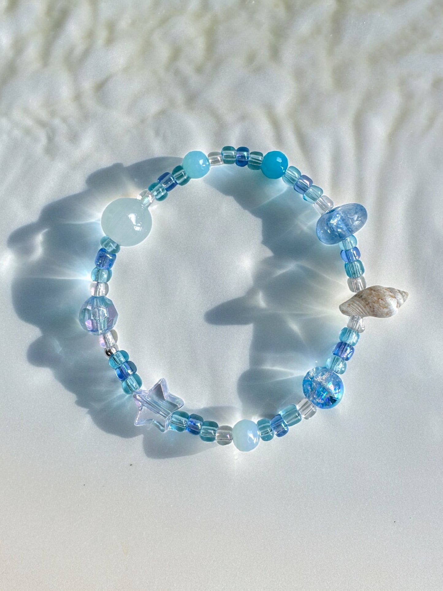 Crystal Blue Summer Beach Inspired Bracelet