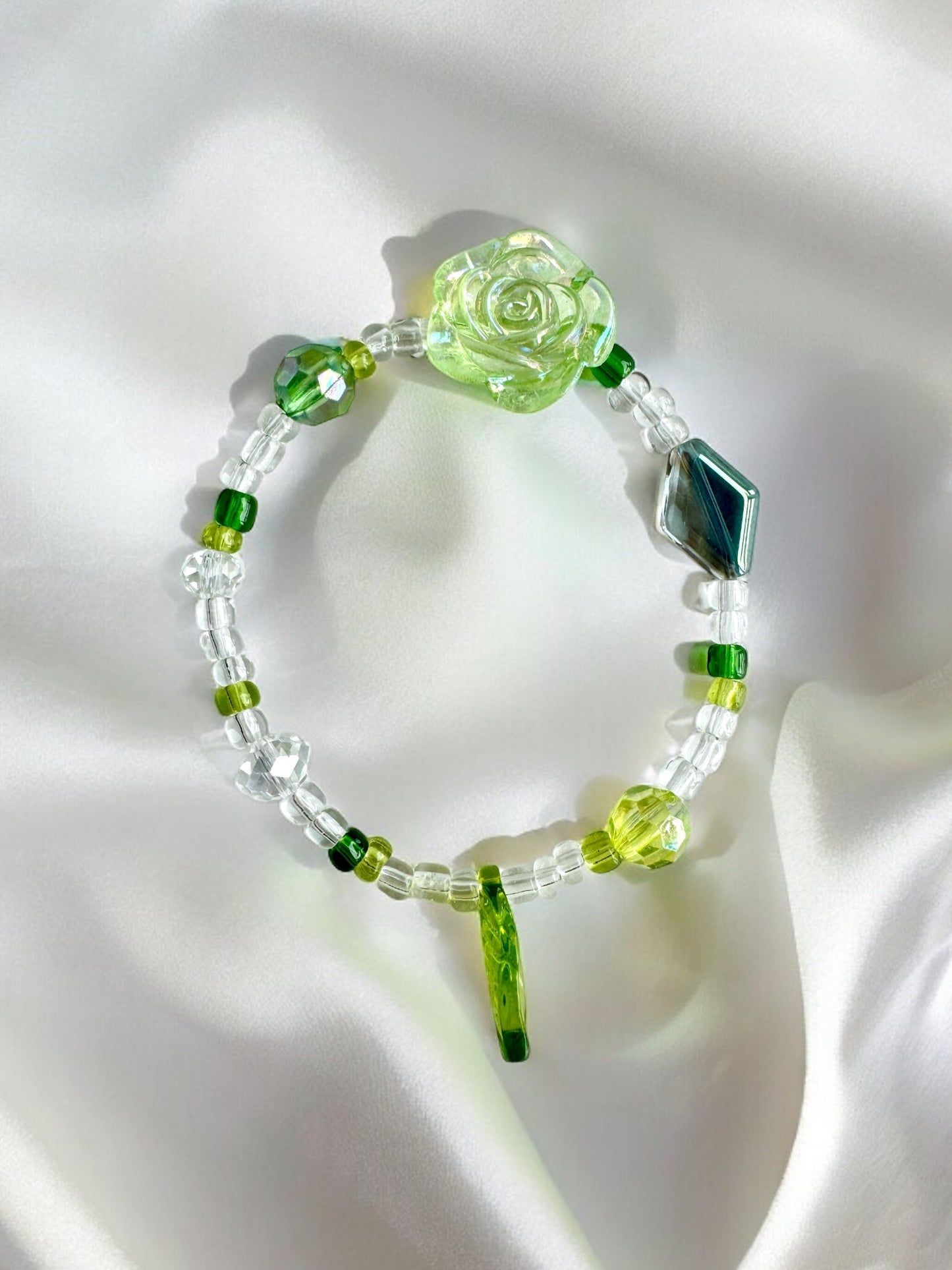 Chikorita Pokémon Inspired Summer Light Green Leaf Bracelet